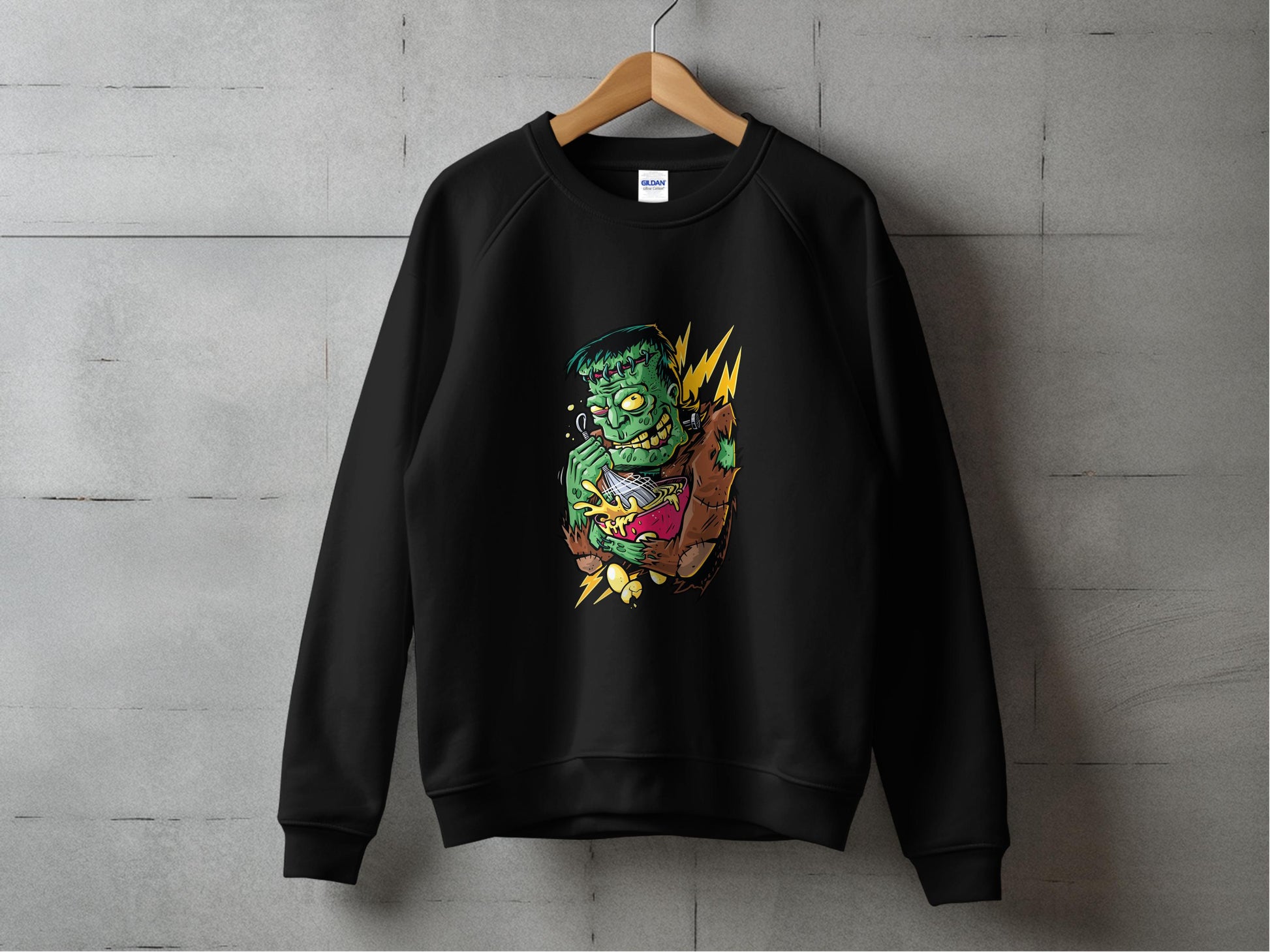 Creative Monster Artwork on Cool Black Sweatshirt product