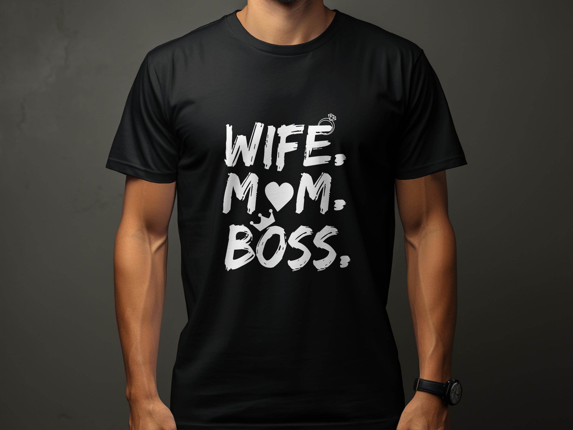 Wife Mom Boss Superwoman Design For Queens T-Shirt - Design & Vybe