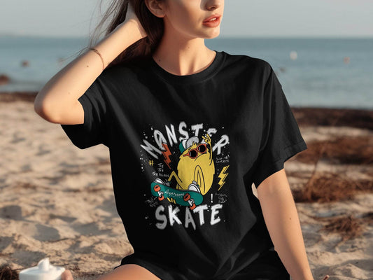Cool Monster Skateboard Graphic Design t-shirt product type
