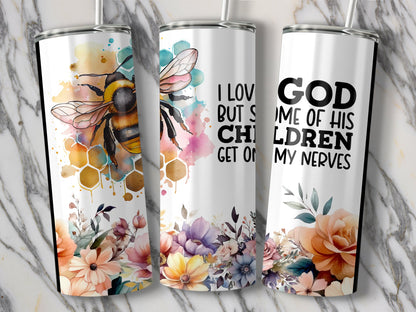 Inspirational Floral Bumblebee Tumblers product type