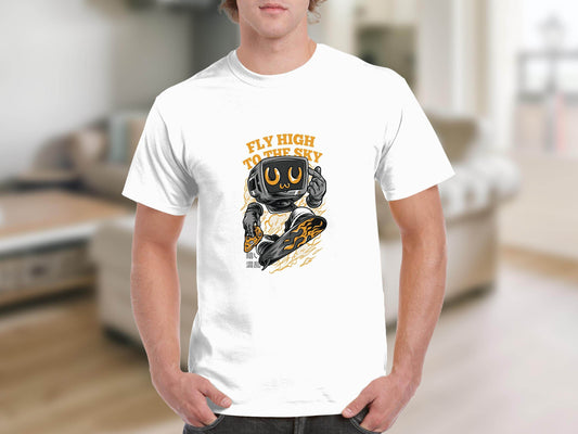Fly High To The Sky Vintage Computer Ride T-Shirt - Design & Vybe