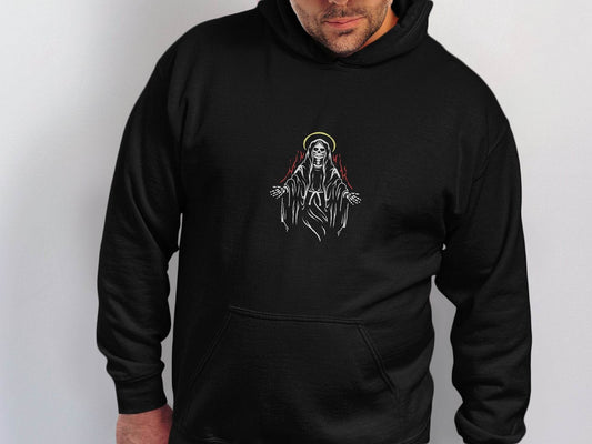 Death Halo Black Design Death in Flames Graphic Hoodie - Design & Vybe