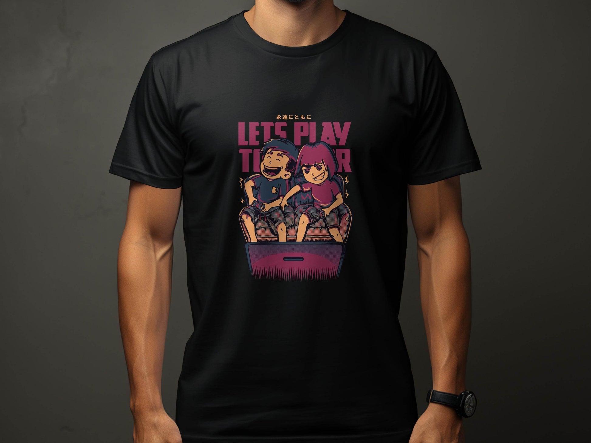 Lets Play Together Gaming Console Video Games T-Shirt - Design & Vybe
