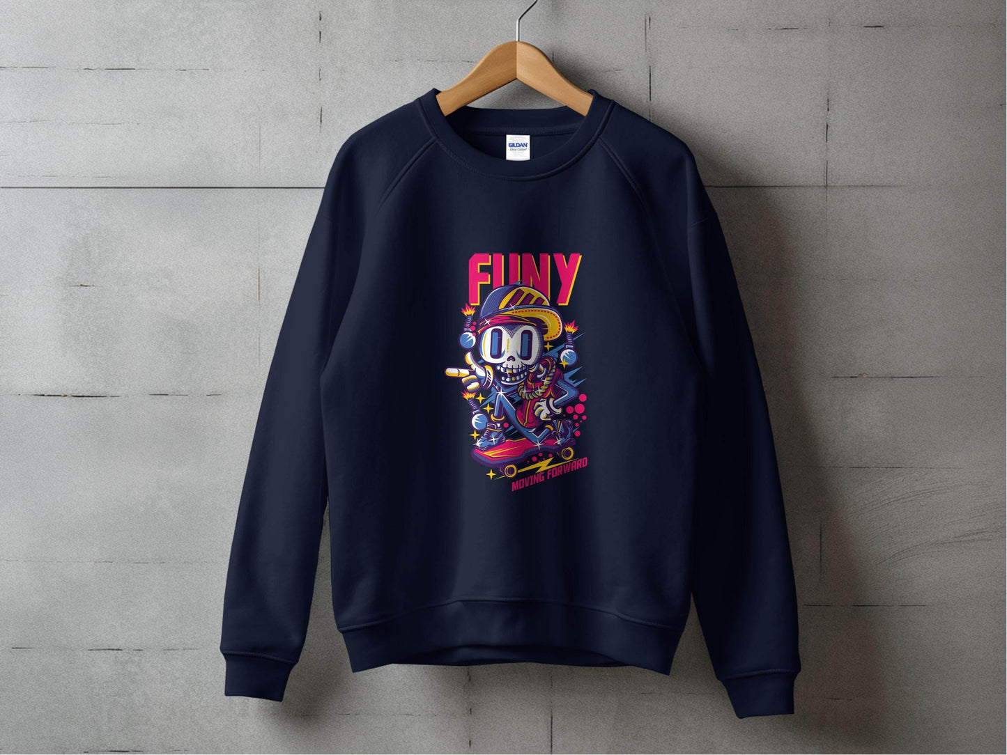 Funny Skull With Bomb On Skateboard Moving Forward Hoodie - Design & Vybe