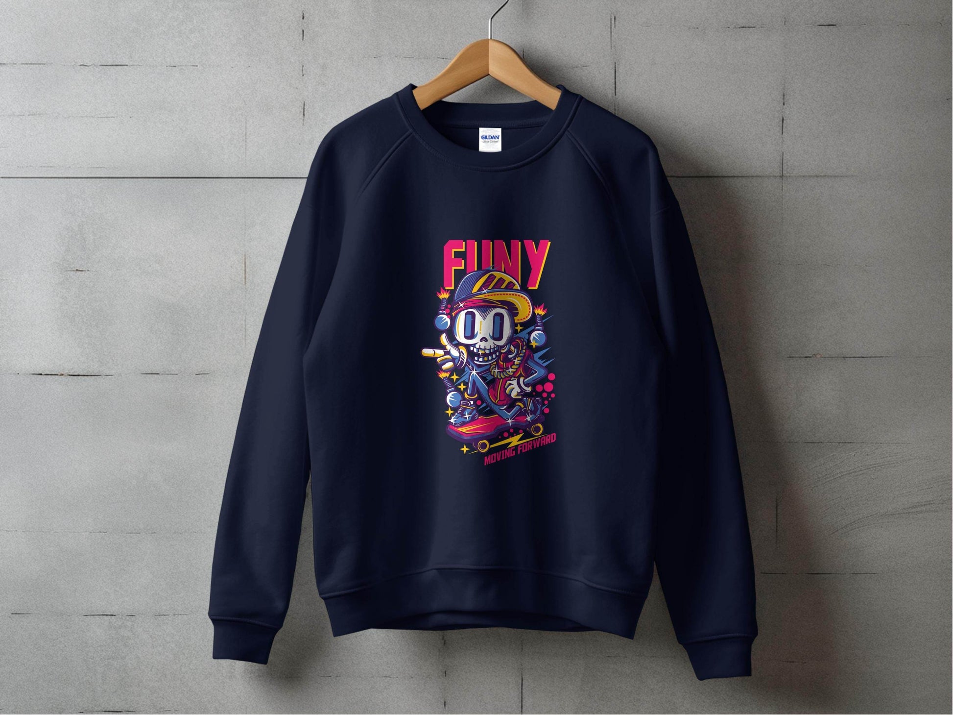 Funny Skull With Bomb On Skateboard Moving Forward Hoodie - Design & Vybe