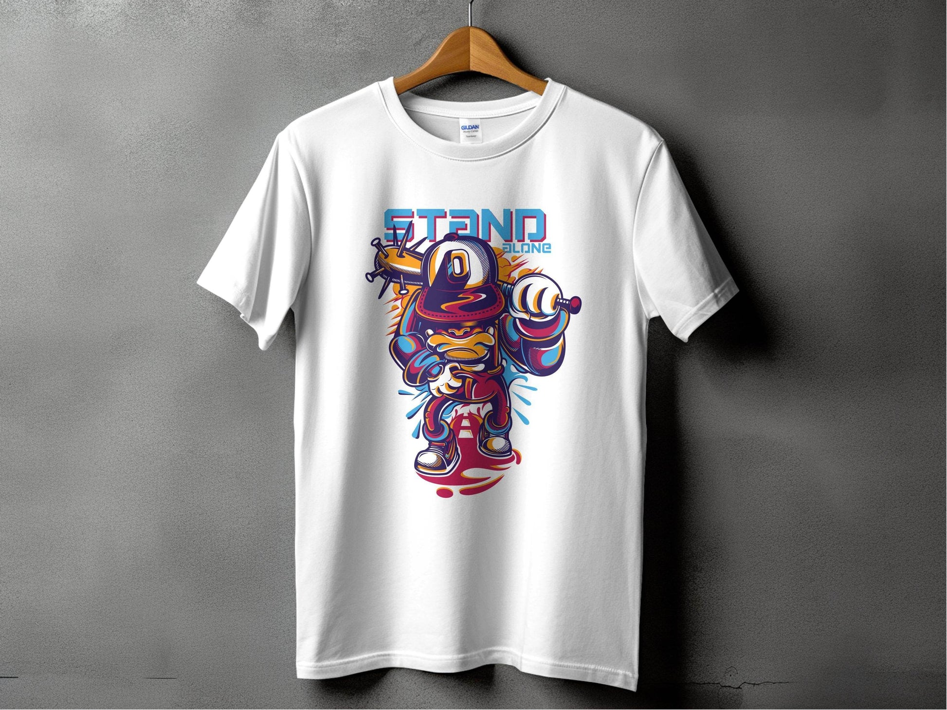 Stand Alone Cartoon Character Illustration Graphic T-Shirt - Design & Vybe