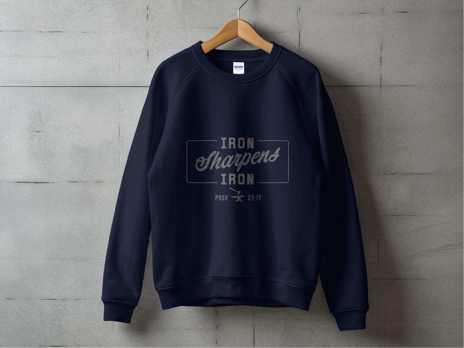 Iron Sharpens Iron Proverbs Quote Graphic Design Sweater - Design & Vybe