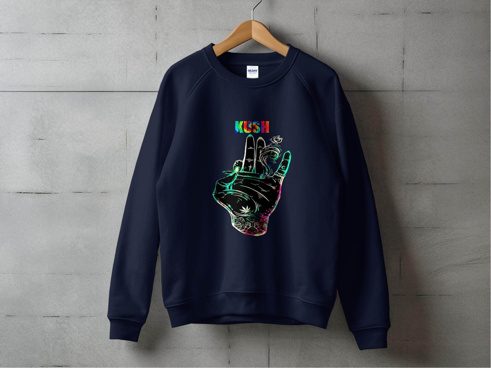 Kush Hand Artwork Style Graphic Design Unisex Sweater - Design & Vybe