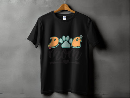 Dog Mom Retro Design Flower And Heart Arrow Graphic T-Shirt - Design & Vybe