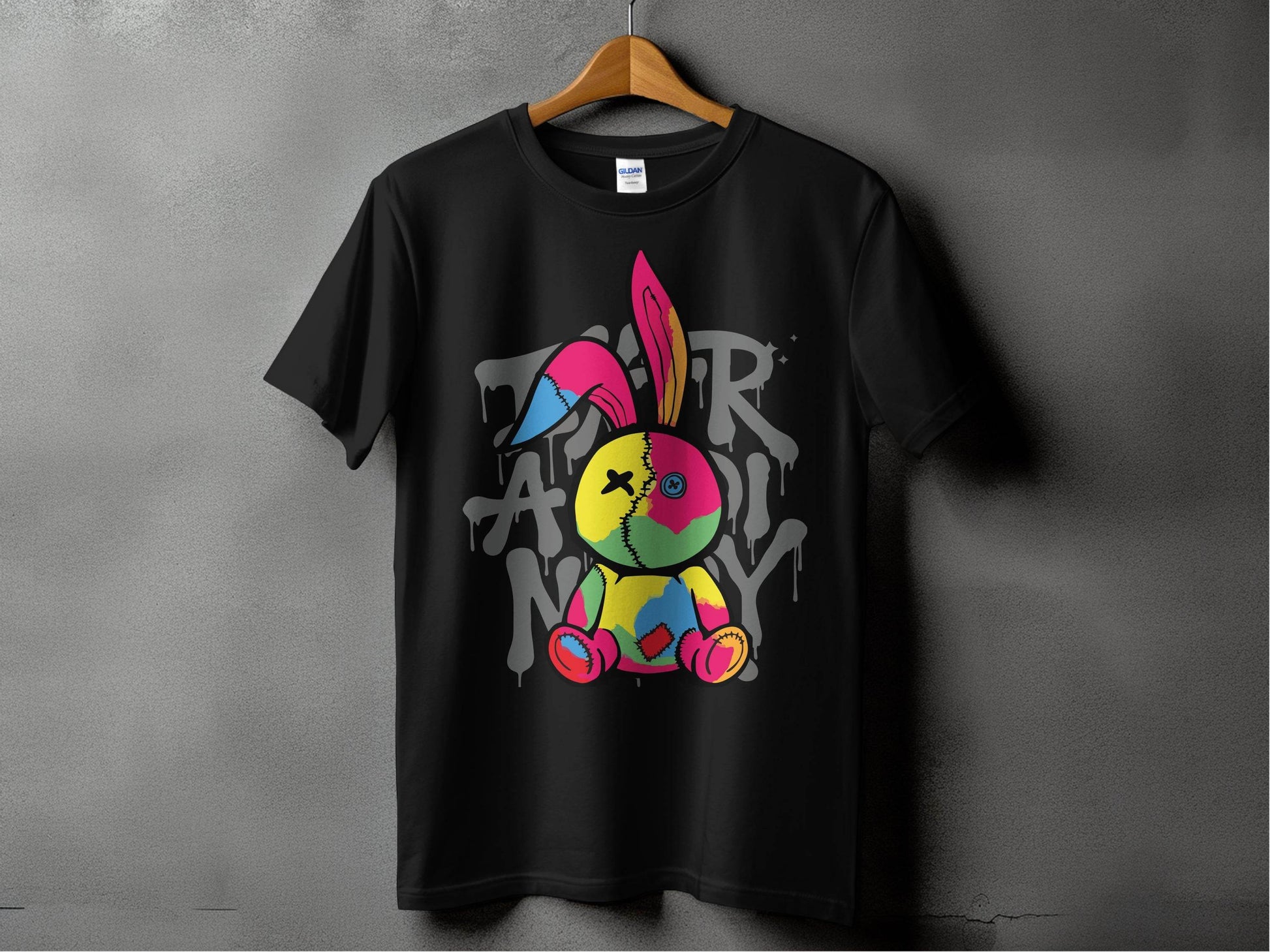 Colorful Graffiti Bunny Graphic Tee product