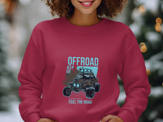 Offroad Jeep 69 Outstanding Sport Feel The Road Hoodie - Design & Vybe