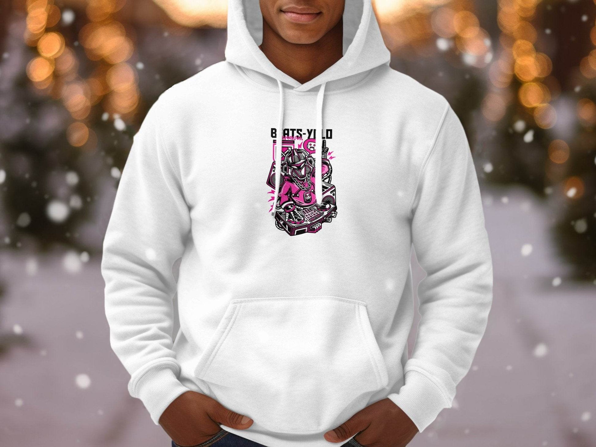 Beats Yolo Street Art Robot DJ Graphic Design Hoodie - Design & Vybe