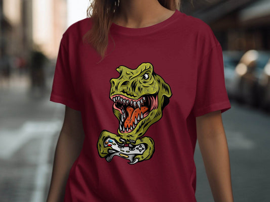 Gaming Dinosaur Graphic Tee for Gamers T-shirt product