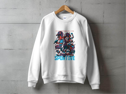 Sportive Characters Artistic Graphic Design Premium Sweater - Design & Vybe