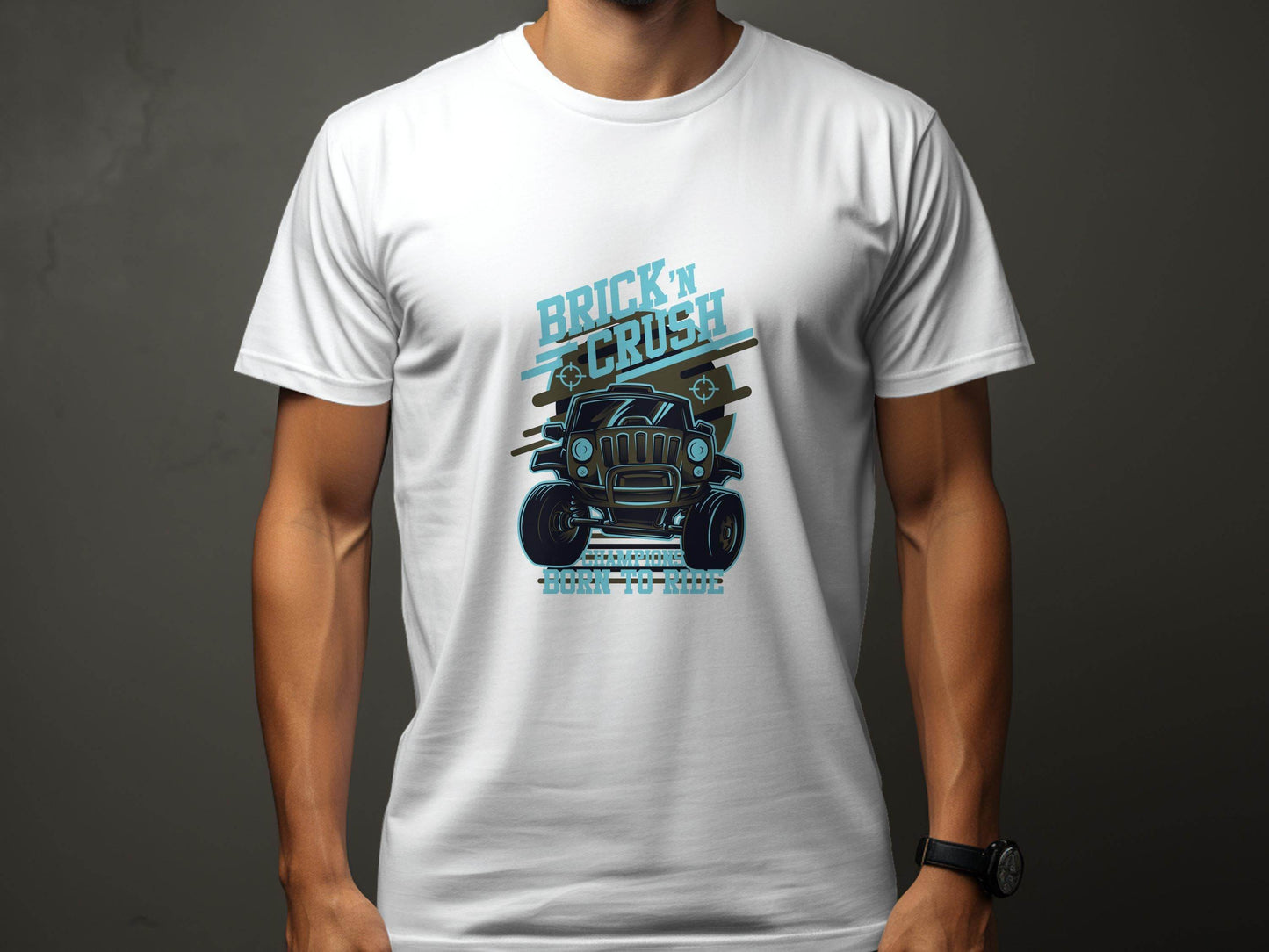 Brick n Crush Champions Born to Ride Graphic T-Shirt - Design & Vybe