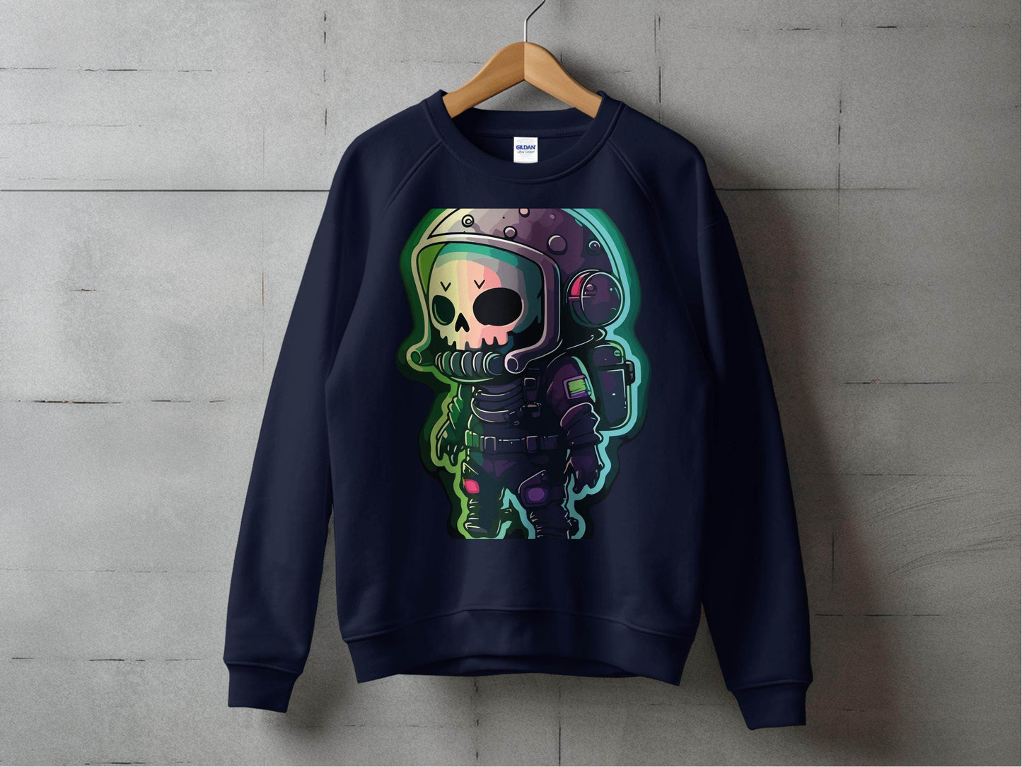 Futuristic Skull Astronaut Art Sweater - Design & Vybe