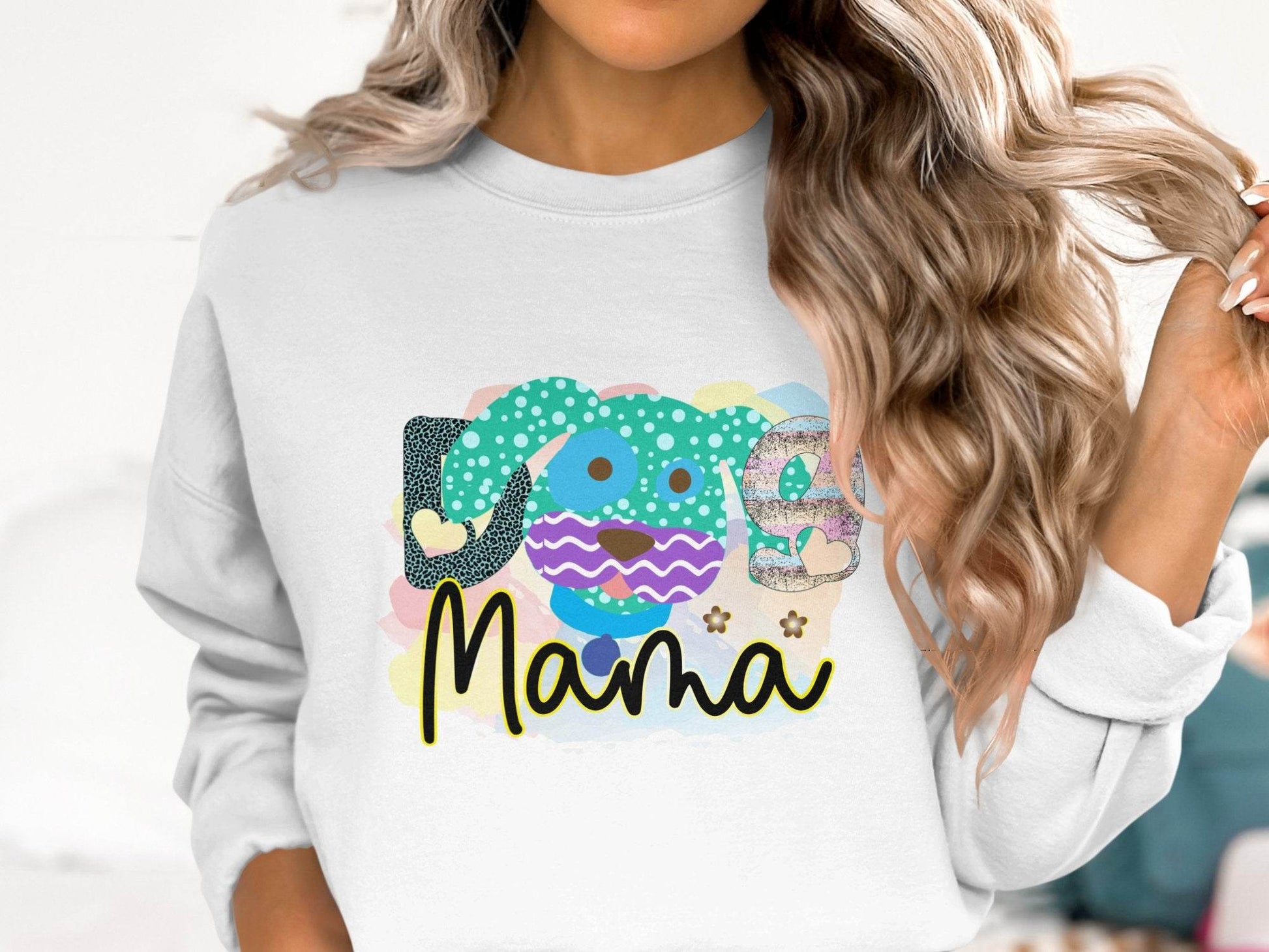 Dog Mama Colorful Graphic Design Great Gift Idea Sweater - Design & Vybe