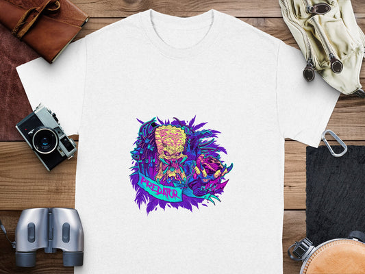 Vibrant Predator Graphic Tee with Colorful Design Shirt product
