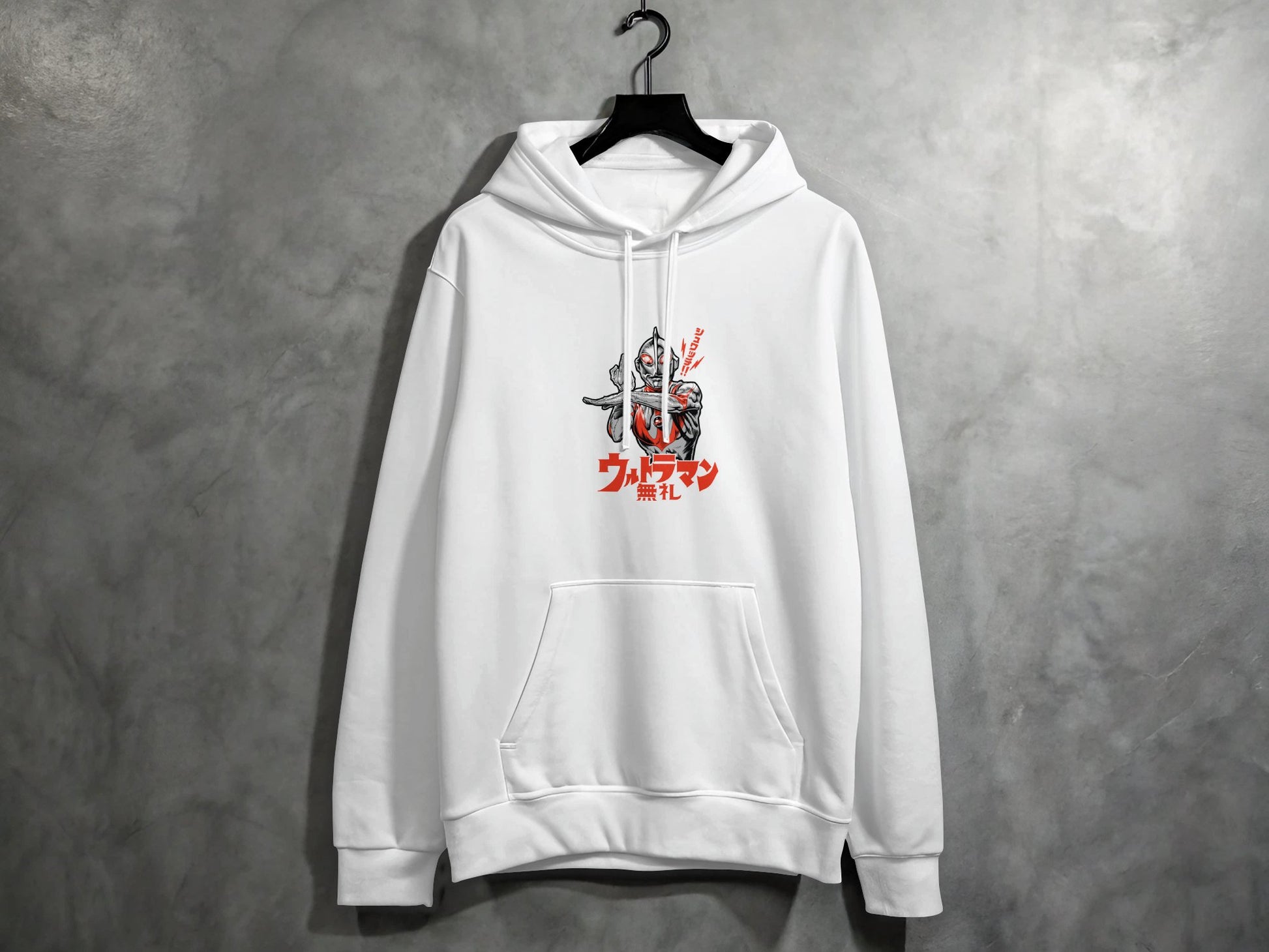Ultraman Graphic Design White Hoodie Product