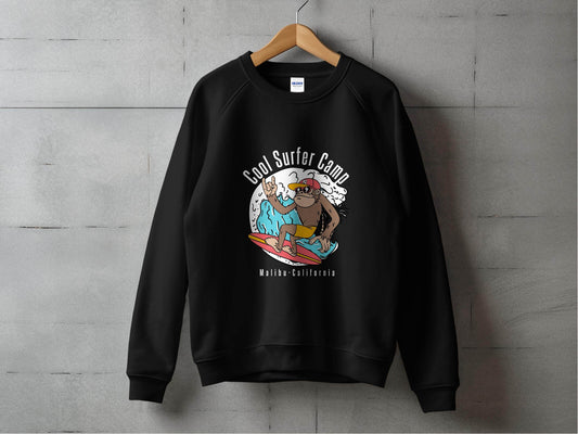 Cool Surfing Monkey Graphic Print Casual Sweater - Design & Vybe