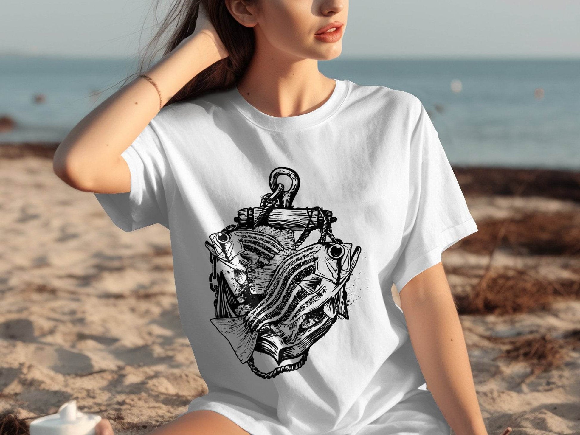 Fishing Inspired Nautical Graphic T-Shirt - Design & Vybe