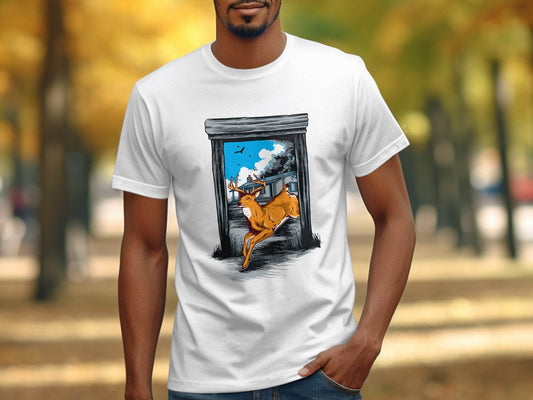 Wildlife Escape Deer Graphic T-Shirt - Design & Vybe