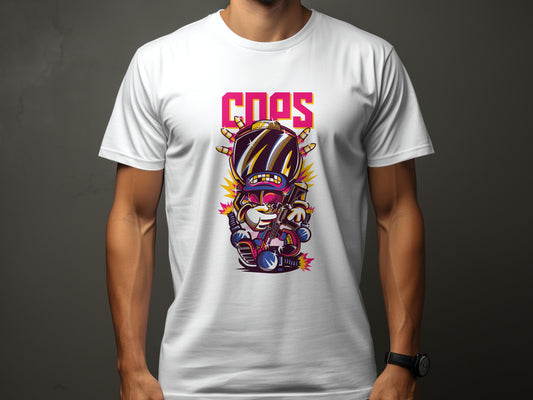 Cool Futuristic Robot Racer Graphic T-Shirt product type