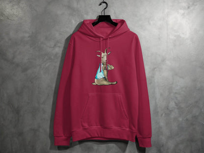 I Love Dad Print Quirky Goat Design Hoodie - Design & Vybe