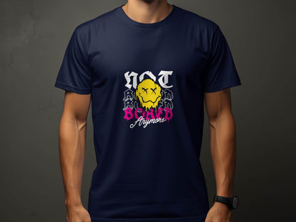 Melting Face Smiley Bored Expression Graphic T-Shirt - Design & Vybe