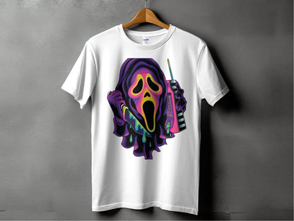 Colorful Horror Scream Mask Design T-Shirt - Design & Vybe