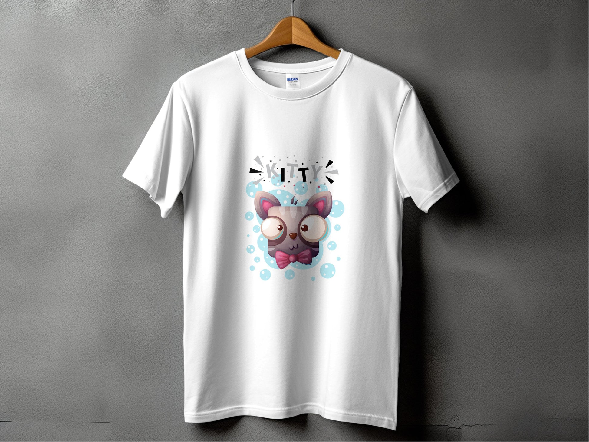 Cute Cartoon Kitty Design Printed Comfortable T-Shirt product