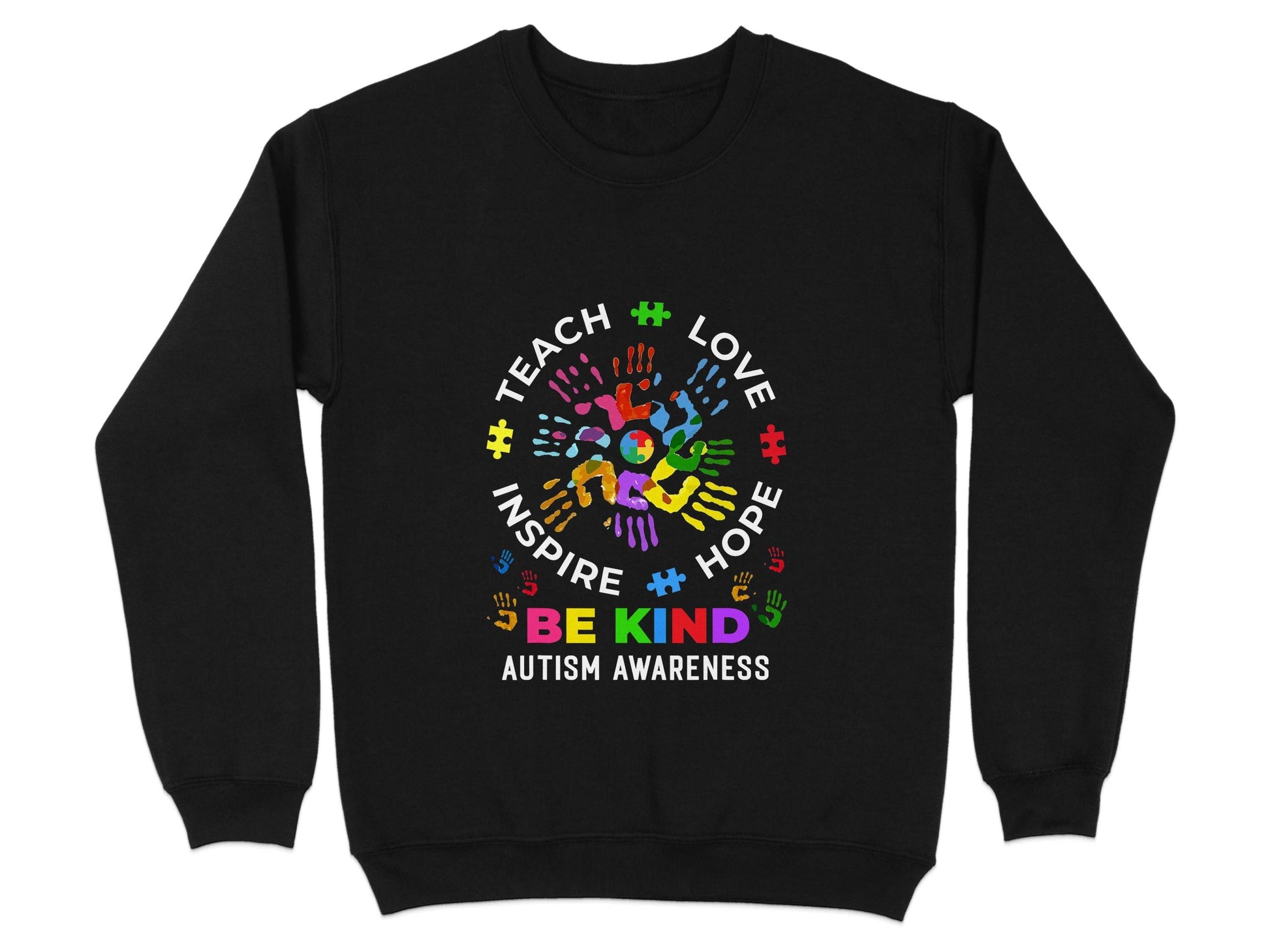 Autism Awareness Teach Love Inspire Hope Be Kind Sweater - Design & Vybe