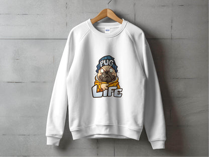 Cartoon Pug With Attitude Pug Life Design Style Sweater - Design & Vybe