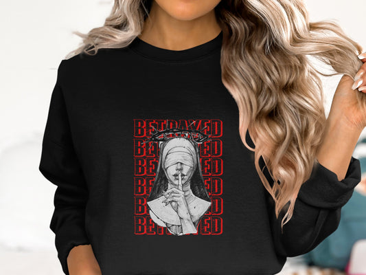 Betrayed Graphic Sweatshirt Trendy Apparel Product