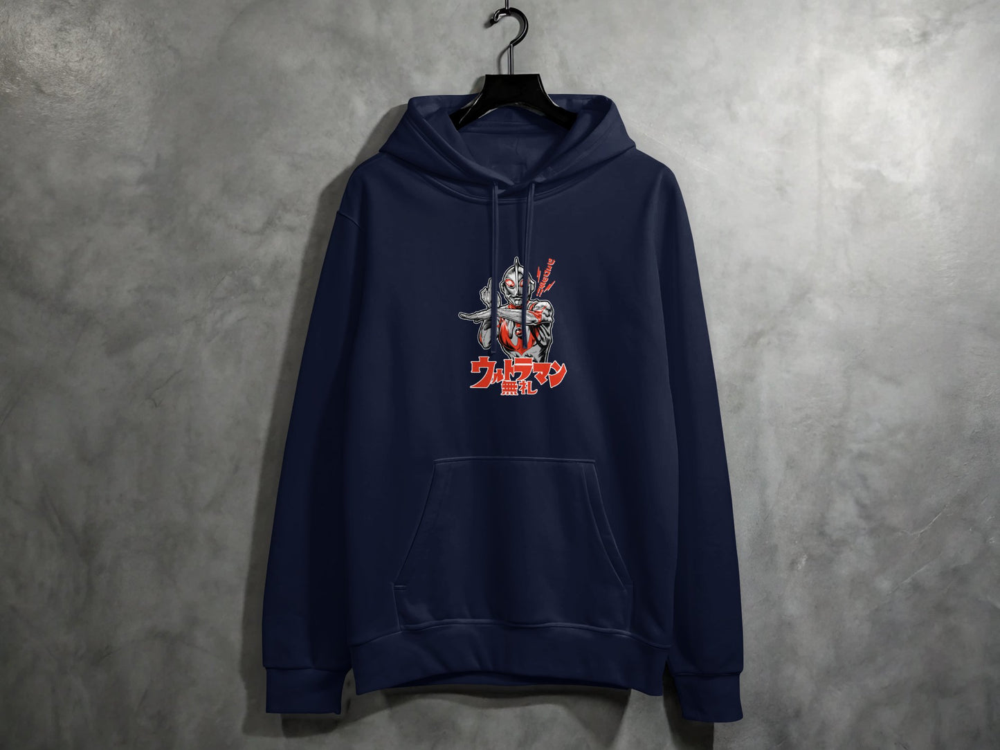 Unique Blue Hoodie with Striking Graphic Design product type