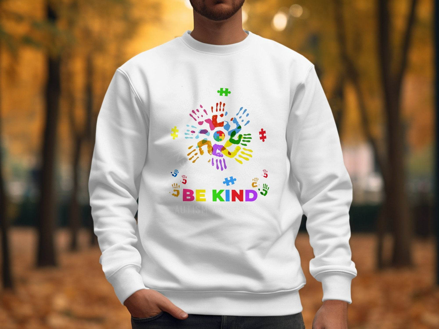Autism Awareness Teach Love Inspire Hope Be Kind Sweater - Design & Vybe