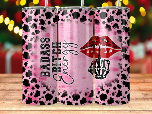 Badass Bitch Energy Leopard Print Tumbler product
