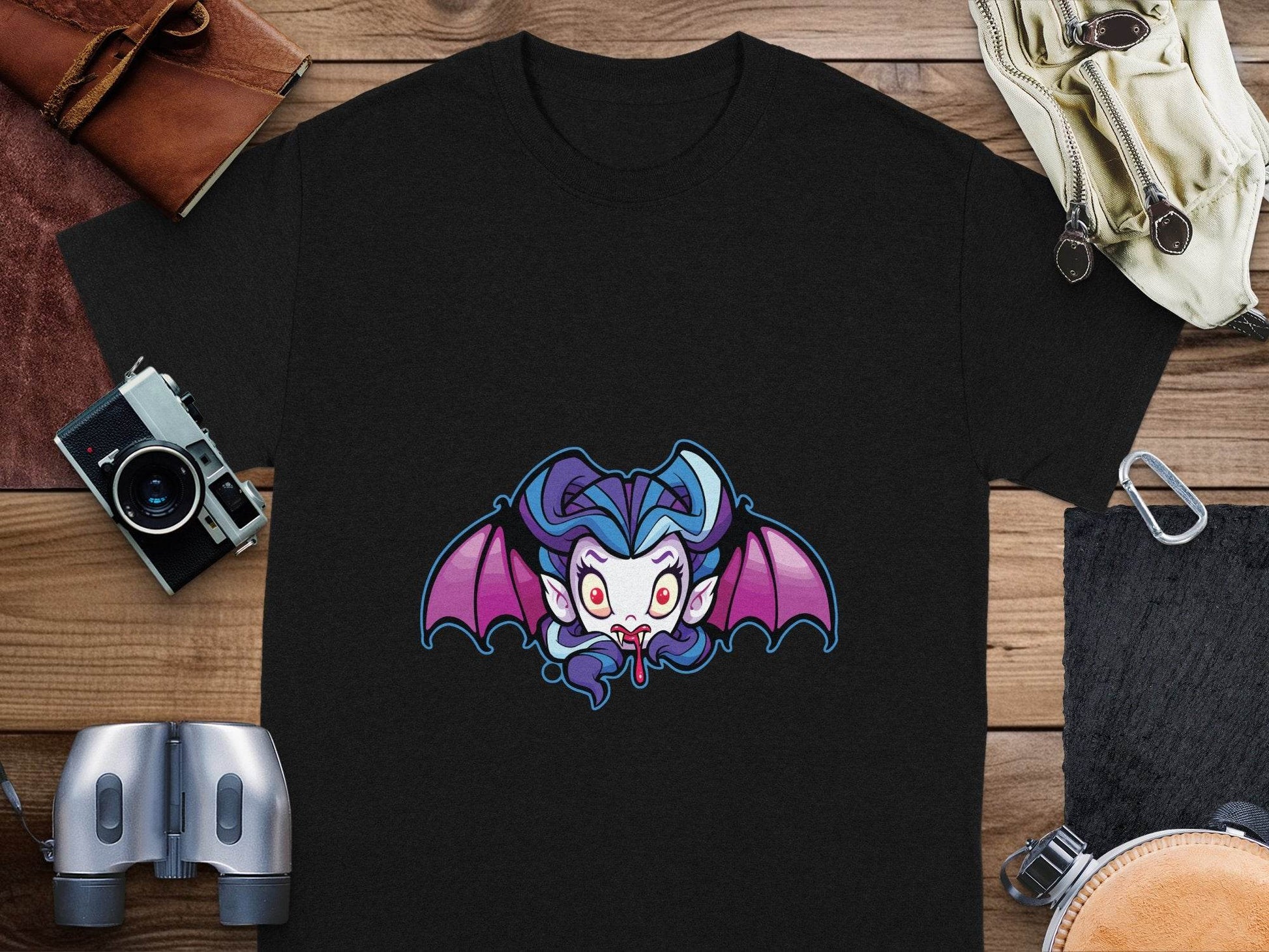 Cute Cartoon Vampire with Wings Graphic T-Shirt - Design & Vybe