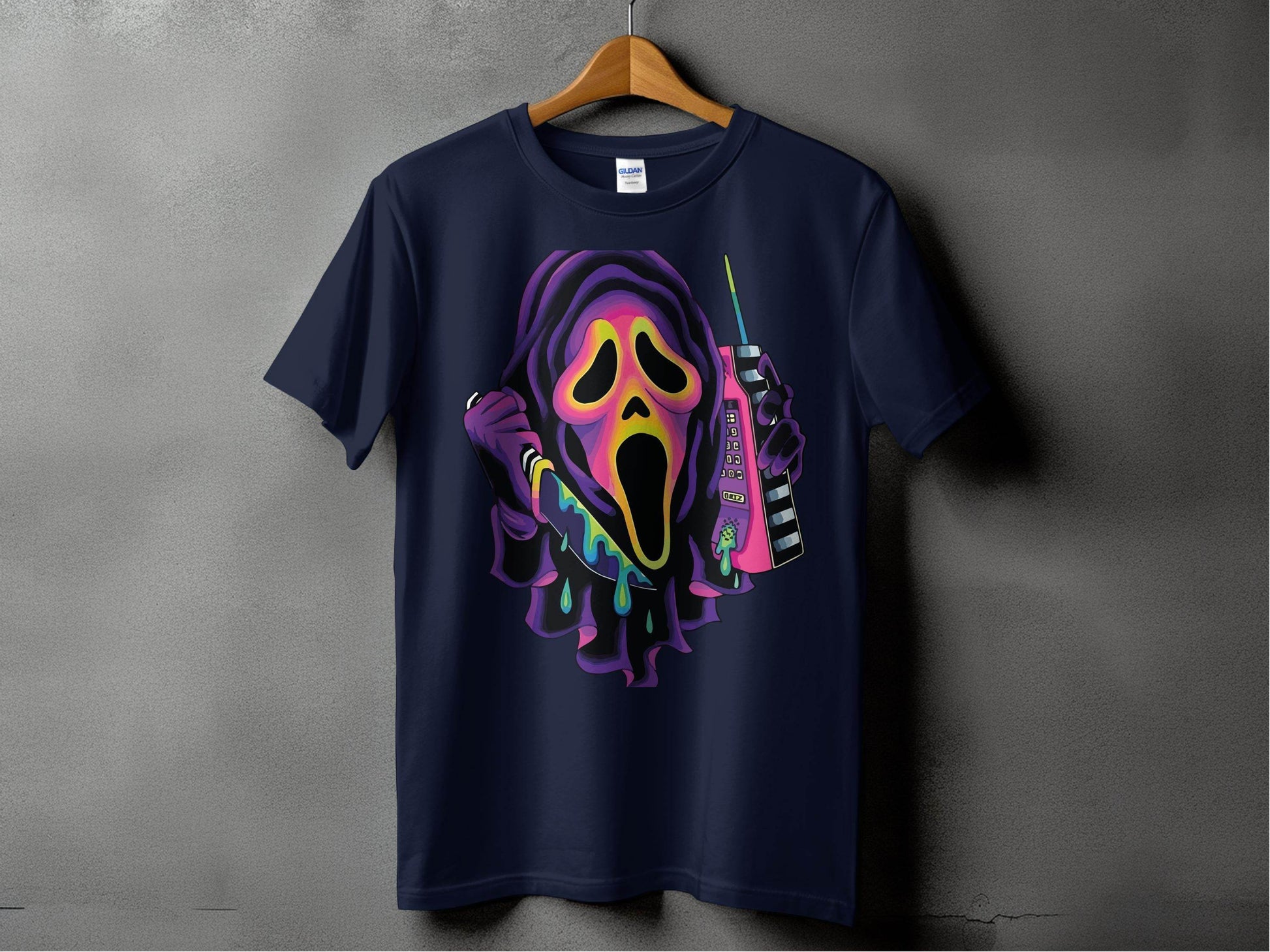 Colorful Horror Scream Mask Design T-Shirt - Design & Vybe