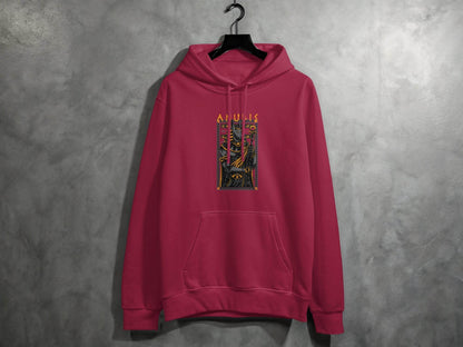 Anubis Warrior with Hieroglyphs Illustration Graphic Hoodie - Design & Vybe