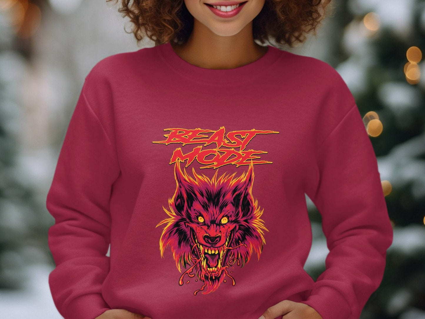 Beast Mode Graphic Print On Premium Quality Unisex Sweater - Design & Vybe