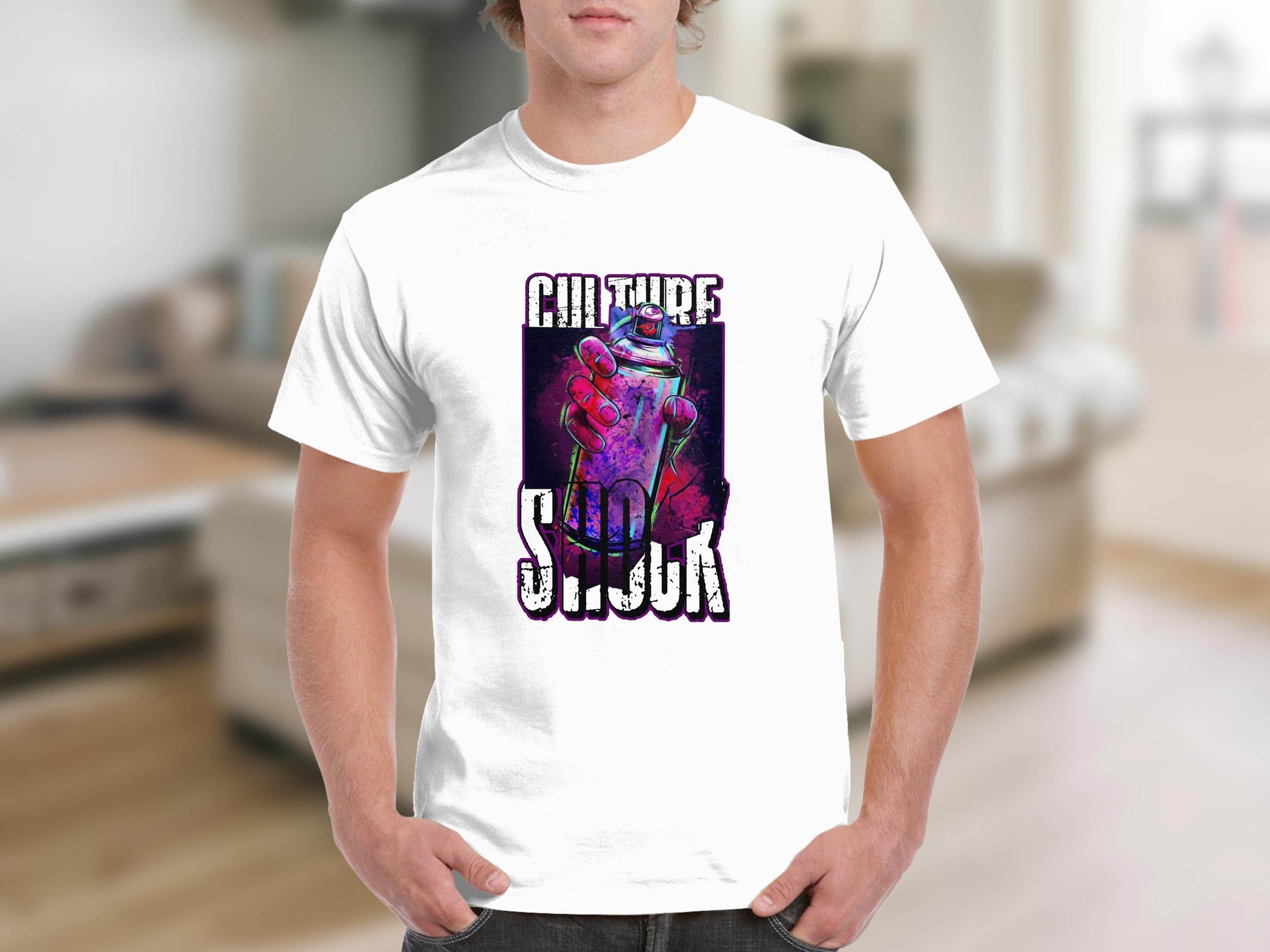 Culture Shock Spray Paint Art Cool Style T-Shirt - Design & Vybe