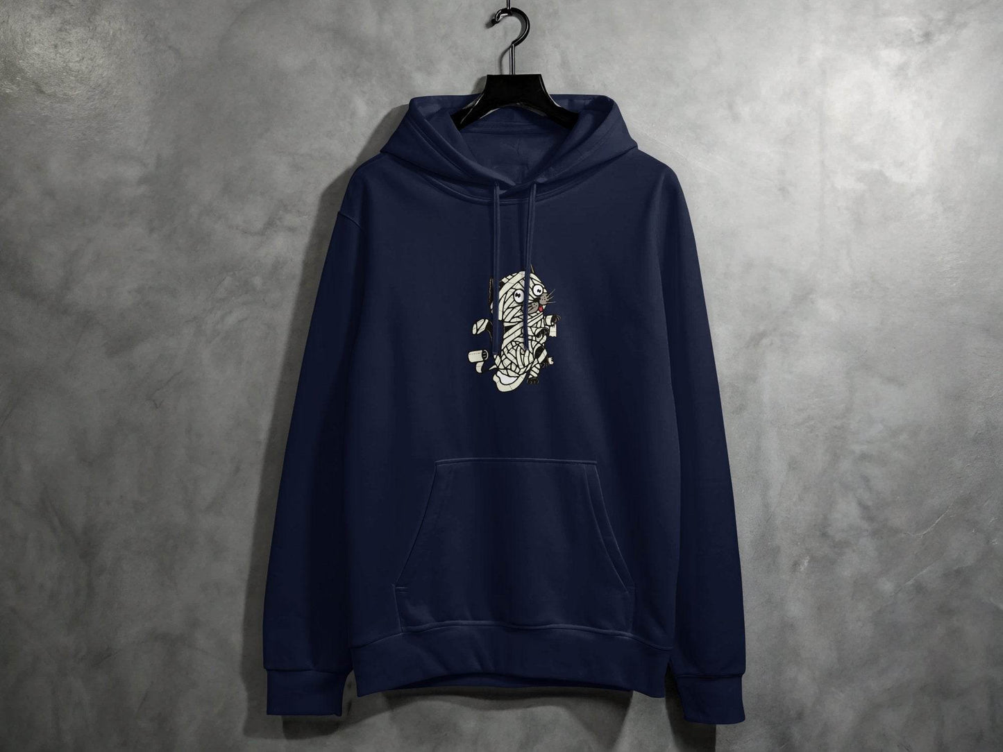 Halloween Mummy Cat Wrapped Up In Bandages Funny Hoodie - Design & Vybe