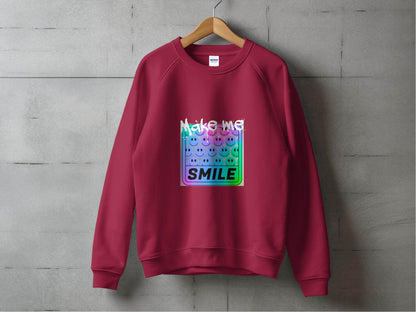 Make Me Smile Rainbow Gradient Design Graphic Sweater - Design & Vybe