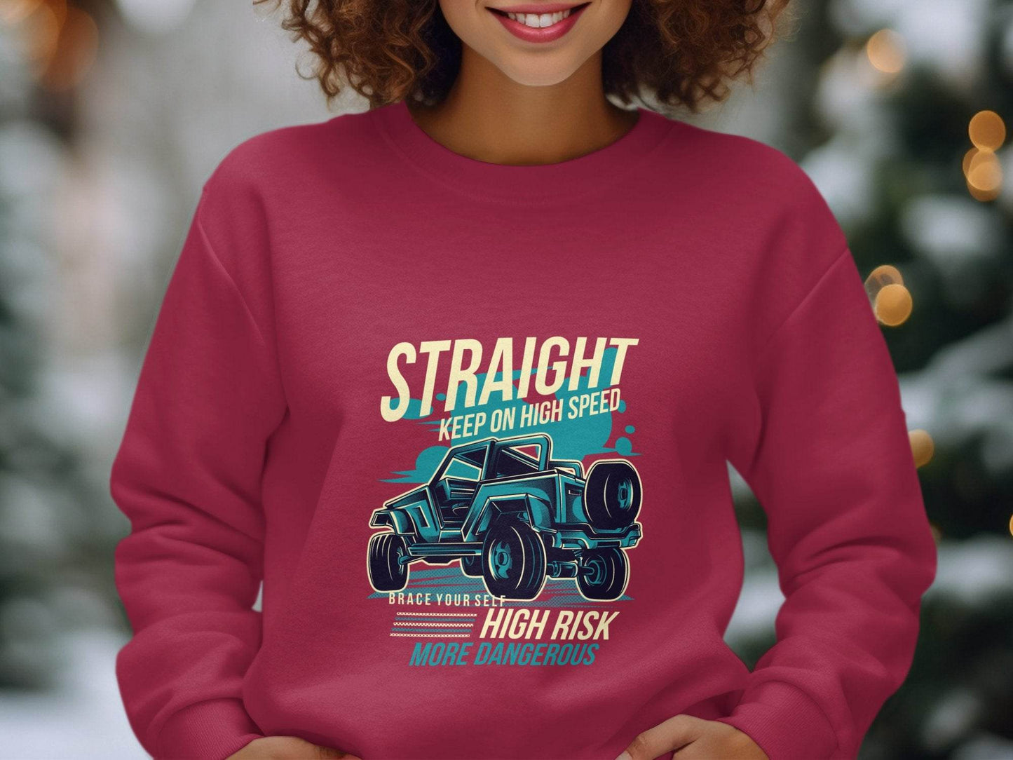 Straight Keep on High Speed More Dangerous Sweater - Design & Vybe