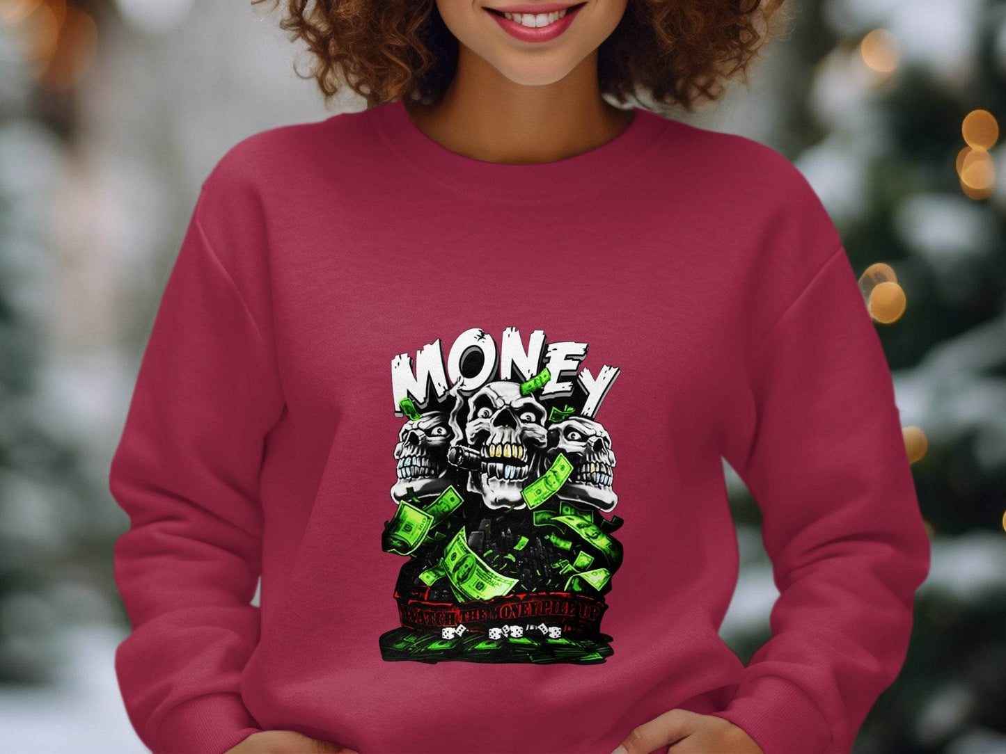 Watch The Money Pile Up Skull Casino Gambling Hoodie - Design & Vybe
