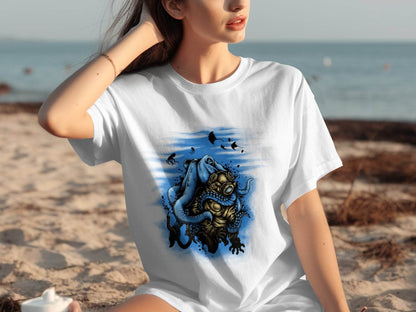 Deep Sea Diver Adventure-Inspired Jelly Fish Graphic T-Shirt - Design & Vybe