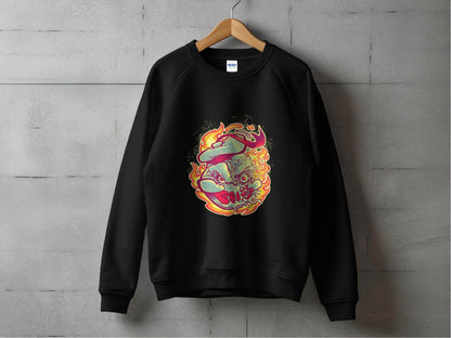 Burning Undead Creature in Flames Graphic Design Sweater - Design & Vybe