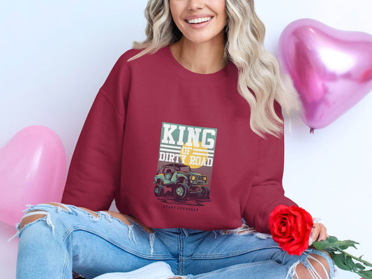King Of Dirty Road Everyday Driving Adventure Sweater - Design & Vybe