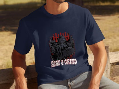 Rise and Grind Skater Monster Graphic Novelty T-Shirt - Design & Vybe